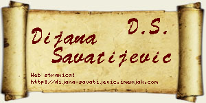 Dijana Savatijević vizit kartica